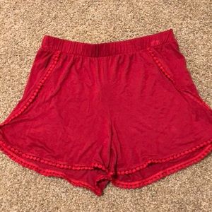 Red shorts